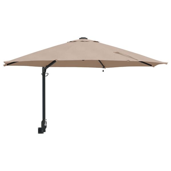 vidaXL Garden Parasol Taupe 248 x 248 x 148 cm Polyester and Steel