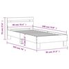 vidaXL Bed Frame without Mattress with LED Lights White 90x190 cm Single