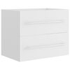 vidaXL 2 Piece Bathroom Furniture Set White Engineered Wood