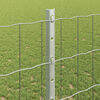 vidaXL Fence with Post Silver 1.2 x 25 m Steel