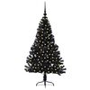 vidaXL Artificial Pre-lit Christmas Tree Black 120 cm PVC