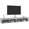 vidaXL TV Cabinets with LED Lights 2 pcs Concrete Grey 100x30x30 cm