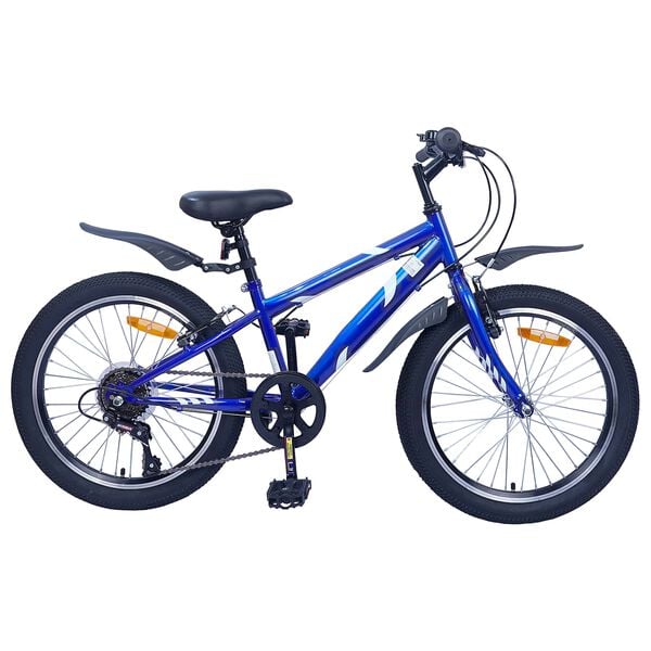 vidaXL Kids Bike 20'' 6-Speed for 6-11 Years Old Dark Blue