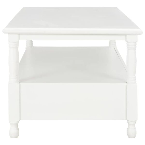 vidaXL Coffee Table White 100x50x45.5 cm Solid Wood Paulownia