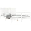vidaXL Bed Frame without Mattress White 160x200 cm Solid Wood