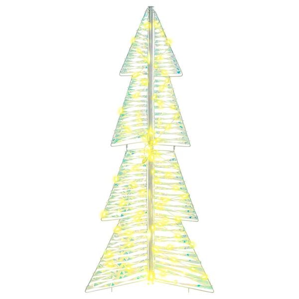 vidaXL Christmas Tree with 100 LEDs Warm White 120 cm PET