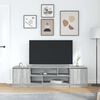 vidaXL TV Cabinet Grey Sonoma 188.5x41x50 cm Engineered Wood