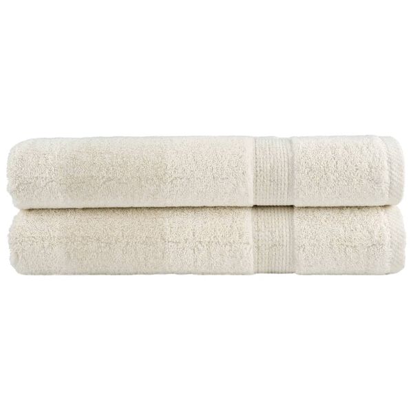 vidaXL Premium Towels SOLUND 2 pcs Cream 100x200 cm 600 gsm