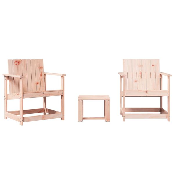 vidaXL 3 Piece Garden Lounge Set Solid Wood Douglas
