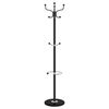 vidaXL Coat Stand with Umbrella Holder Black 180 cm Powder-coated Iron