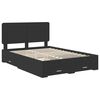 vidaXL Bed Frame with Headboard Black 160 x 200 cm Engineered Wood