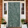 vidaXL Insect Curtain Green and White 100x220 cm Chenille