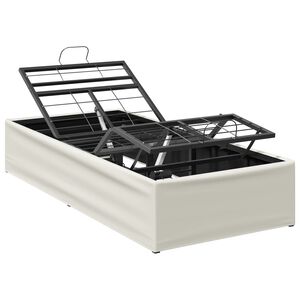 vidaXL Electric Adjustable Bed Frame White 200 x 70 x 33.5 cm Steel