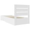 vidaXL Bed Frame with Drawer White 100 x 200 cm Engineered Wood