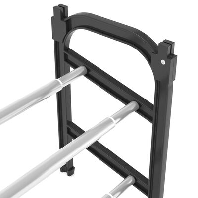 vidaXL Extendable Shoe Rack with 2 Shelves 119x24x37 cm