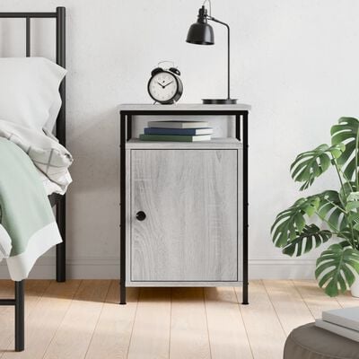 vidaXL Bedside Cabinet Grey Sonoma 40x42x60 cm Engineered Wood