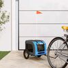vidaXL Pet Bike Trailer Blue and Grey Oxford Fabric and Iron