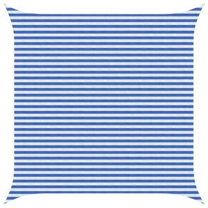 vidaXL Sunshade Sail 4.5 x 4.5 m HDPE Square Blue and White
