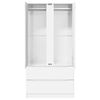 vidaXL Cabinet High Gloss White 79.5 x 49 x 156 cm Engineered Wood
