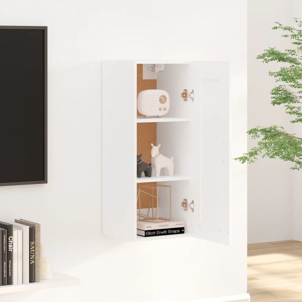 vidaXL Wall Cabinet White 35x34x90 cm Engineered Wood