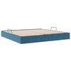 vidaXL Storage Bed with Mattress Dark Blue 200 x 200 cm Velvet