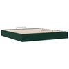 vidaXL Ottoman Bed Frame No Mattress Dark Green 200x200 cm Velvet