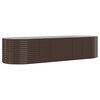 vidaXL Garden Raised Bed Galvanised Steel 322x100x68 cm Brown