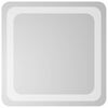 vidaXL LED Bathroom Mirror Transparent 40 x 40 cm Tempered Glass