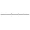 vidaXL Sliding Door Hardware Kit 200 cm Stainless Steel Silver