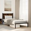 vidaXL Metal Bed Frame without Mattress Smoked Oak 80x200 cm