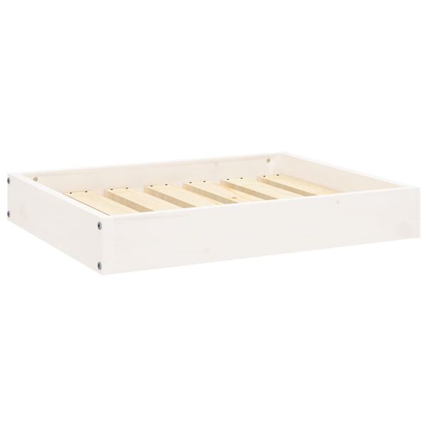vidaXL Dog Bed White 61.5x49x9 cm Solid Wood Pine