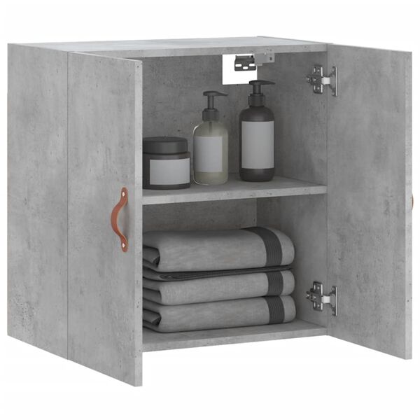 vidaXL Wall Cabinet Concrete Grey 60x31x60 cm Engineered Wood