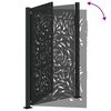 vidaXL Garden Gate Black 100x150 cm Steel Flame Design