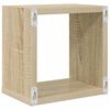 vidaXL Wall Cube Shelves 4 pcs Sonoma Oak 22x15x22 cm