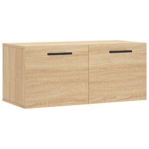vidaXL Wall Cabinet Sonoma Oak 80x36,5x35 cm Engineered Wood
