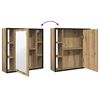 vidaXL Bathroom Mirror Cabinet Artisan Oak 60x16x60 cm Engineered Wood