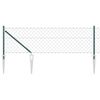 vidaXL Chainlink Fence with Spikes 10 x 0.6 m PVC-Coated Steel Green