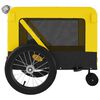 vidaXL Pet Bike Trailer Yellow and Black Oxford Fabric and Iron