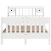 vidaXL Bed Frame without Mattress White 140x200 cm Solid Wood Pine