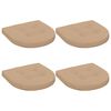 vidaXL 4-Piece Seat Cushions 4 pcs 100% Polyester Sand 45 x 45 x 5 cm