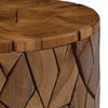 vidaXL Mosaic Stool Brown Solid Teak Wood