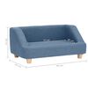 vidaXL Dog Sofa Blue 95x63x39 cm Linen