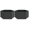 vidaXL Garden Planters 2 pcs Anthracite PP