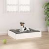 vidaXL Dog Bed White 51,5x44x9 cm Solid Wood Pine