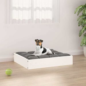 vidaXL Dog Bed White 51,5x44x9 cm Solid Wood Pine