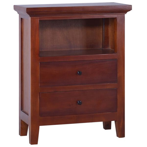 vidaXL Side Cabinet Classical Brown 60x30x75 cm Solid Mahogany Wood