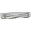 vidaXL Garden Raised Bed Galvanised Steel 249x100x36 cm Silver