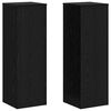 vidaXL Plant Stand Black Oak 33 x 33 x 100 cm Engineered wood