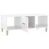 vidaXL Coffee Table High Gloss White 102x50x40 cm Engineered Wood