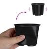 vidaXL Flower Pot 50 pcs Black &Oslash; 10 x 8 cm Plastic
